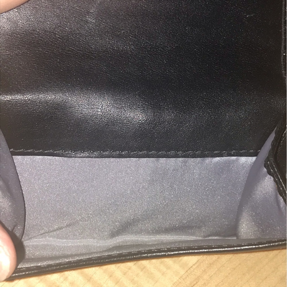 Coach Pleated Leather Black Wallet Snap Front Back - Picture 6 of 12